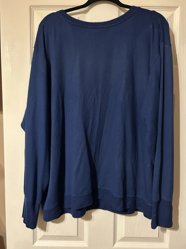 Athleta Womens Size 3X Sunrise V-Neck Sweatshirt Thumb Holes Workout Casual Wear - Image 2 of 4