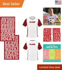 S.E.I 61-Piece 1.5-Inch Iron-On Letters for Personalized Jerseys & T-Shirts