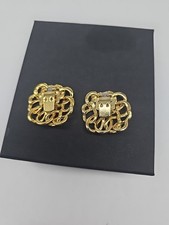 Bluette Vintage Made In France Woven Gold Tone Shoe Clips Excellent Cf