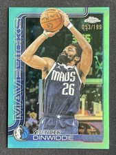 Spencer Dinwiddie 2025-26 Topps Chrome Aqua Refractor Base /199 #13