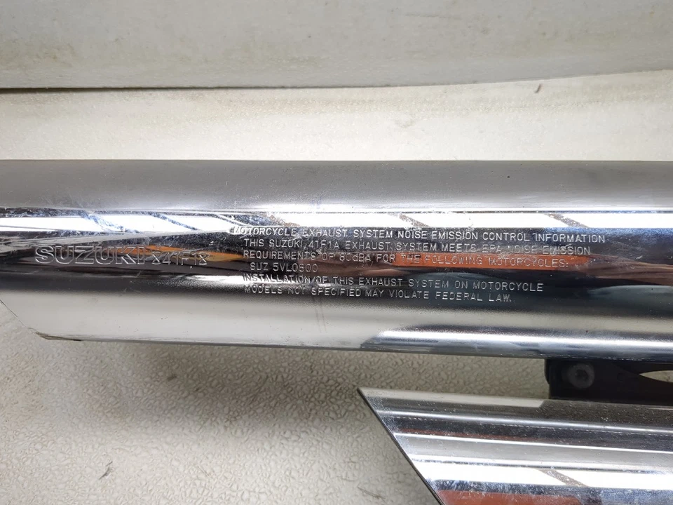 92-04 Suzuki VL 800 Intruder Escape Completo Tubo Silenciador Cromo Foto 3 de 4