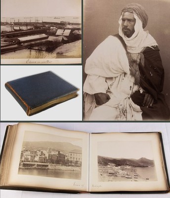 Algerien und ODESSA Fotoalbum - siehe Video - 60 Alben um 1885 Malaga etc.