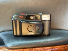 Vivitar PS:10 Focus Free Built-in Flash Point  Shoot 35mm Film Camera TESTED