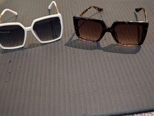 Women  s Oversized Square Sunglasses 2 Pair. BUY 1 GET 1 FREE