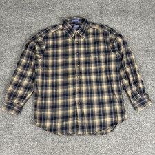 Sir Pendleton Mens Large Shirt 100 Wool Plaid Button Down Long Sleeve