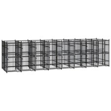 Dog Kennel Black Powder-coated steel Large Durable Dog Kennel