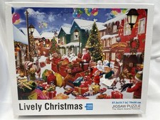 LIVELY CHRISTMAS Santa Dogs Cats 1000 Piece Jigsaw Puzzle New Sealed Warm Scene