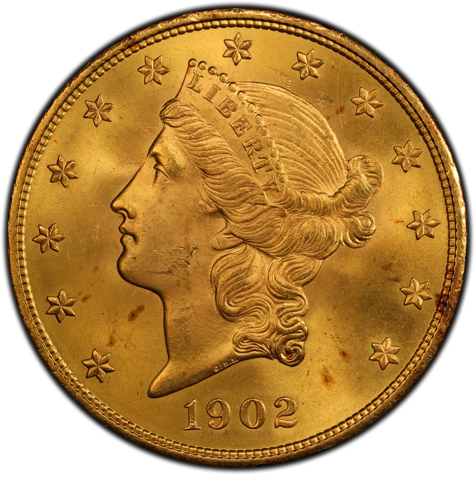 1902 $20 Liberty Head Double Eagle PCGS MS65+