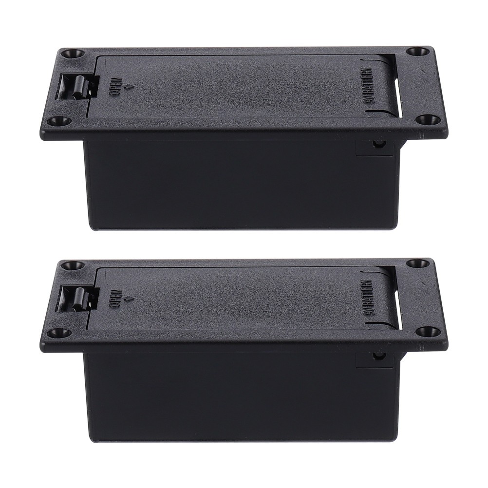 2PCS Guitar Pickup Batteriehalter 9V Active Bass Guitar Batteriefach Box