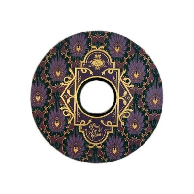VOSGES HAUT ENCHANTED WREATH ROUND CHOCOLATE BOX EMPTY PURPLE GREEN 