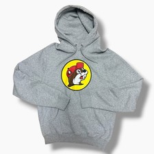Buc-ee s Beaver Logo Gray Pullover Hoodie Sweatshirt Unisex Adult Size Small