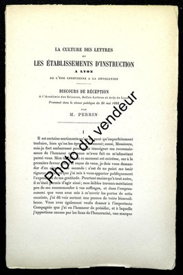 Bildungsgeschichte: Perrin, Briefe und Bildungseinrichtungen in Lyon