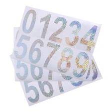 3 Sheets Address Number Decal for Houses Mailbox Reflective Numbers