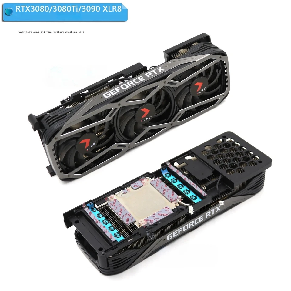 For PNY RTX3070 3070Ti 3080 3080Ti 3090 XLR8 Graphics Card Cooler with Fan - Image 2 of 3