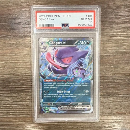 2024 Pokemon SV05 Temporal Forces Gengar ex #104 Double Rare PSA 10 GEM MT