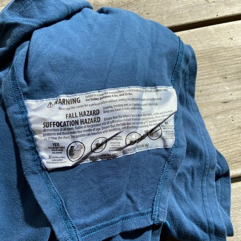Portabebés Moby Wrap Lotta Jansdotter FLORINA Azul Flores Diseñador Foto 4 de 4