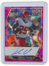 2025 LEAF METAL FOOTBALL #OC-JC1 JAMAAL CHARLES ON CARD AUTO #'D 3/5