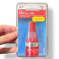 2000 PLUS Ink Refill for Self-Inking Stamps and Stamp Pads Red 0.9oz New