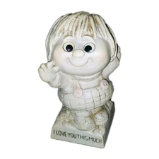 Vintage 1970s Googly Eyes Figurine I Love You This Much  American Greetings Corp
