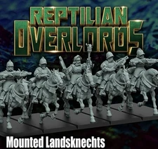 Fantasy German Empire Cavalry Tabletop Miniature Mounted Infantry X10 28mm