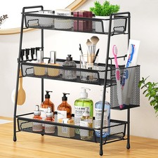 3-Tier Bathroom Organizer Countertop, Metal Wire Mesh Bathroom Counter Organi...