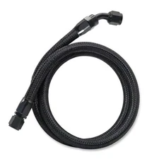 6AN Fuel Line Kit CPE, 2FT Assembled AN6 Braided Fuel Line with 2ft(0°+45°)
