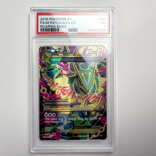 PSA 7 M Rayquaza Ex [Full Art Holo] 105/108 Pokémon XY Roaring Skies Card TCG