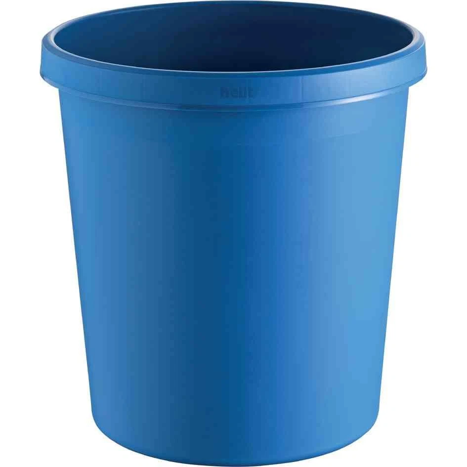 [H6105834-5] helit Lot de 5 Corbeilles à papier en PE 18 litres H 32 cm Bleu - Photo 1/1