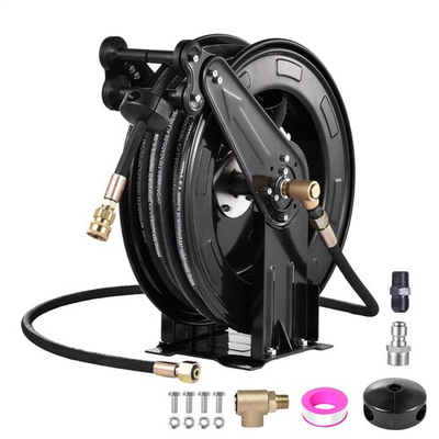 #ad Heavy Duty High pressure Power Washer Jet Wash Hose Reel 3 8quot; HoseX15M4000PSL $93.23
