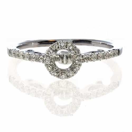 Natural Fine Mounting 18K White Gold Ring with G VS Diamonds (0.25ct ...