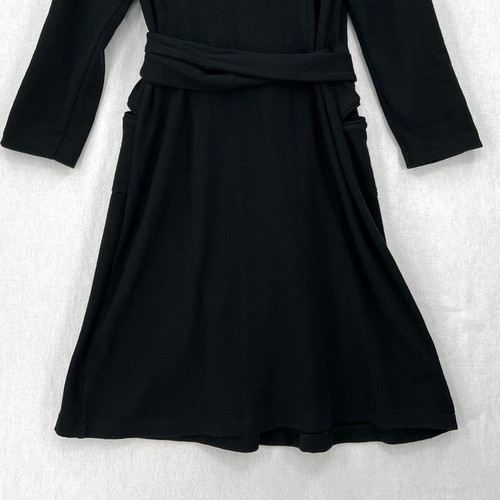 DIANE VON FURSTENBERG Wool Knit Wrap Dress Womens 6 Black Safari Cargo Utility - Picture 7 of 18