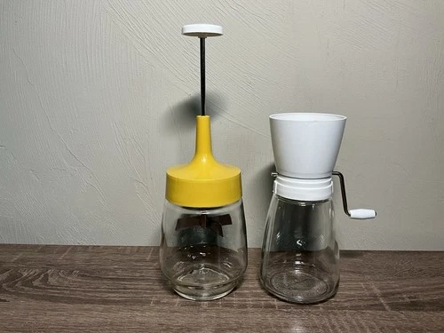 Vintage Federal Housewares Nut Chopper Spice Herb Grinder Set Harvest  1970s