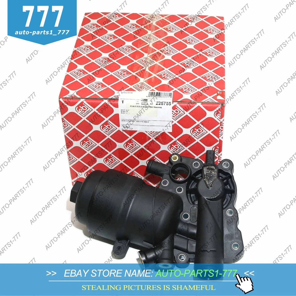 FEBI New Oil Filter Housing W/ Thermostate For Audi A6 A7 3.0 Diesel 059115389P - Imagem 2 de 4