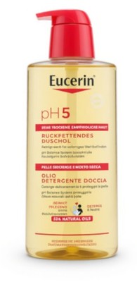 2x Beiersdorf Eucerin  pH5 rückfettendes Duschöl 400 ml für sehr trockene und