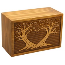 Wooden Cremation Urn for Human Ashes   Large Handcrafted Rosewood Memorial Ur...