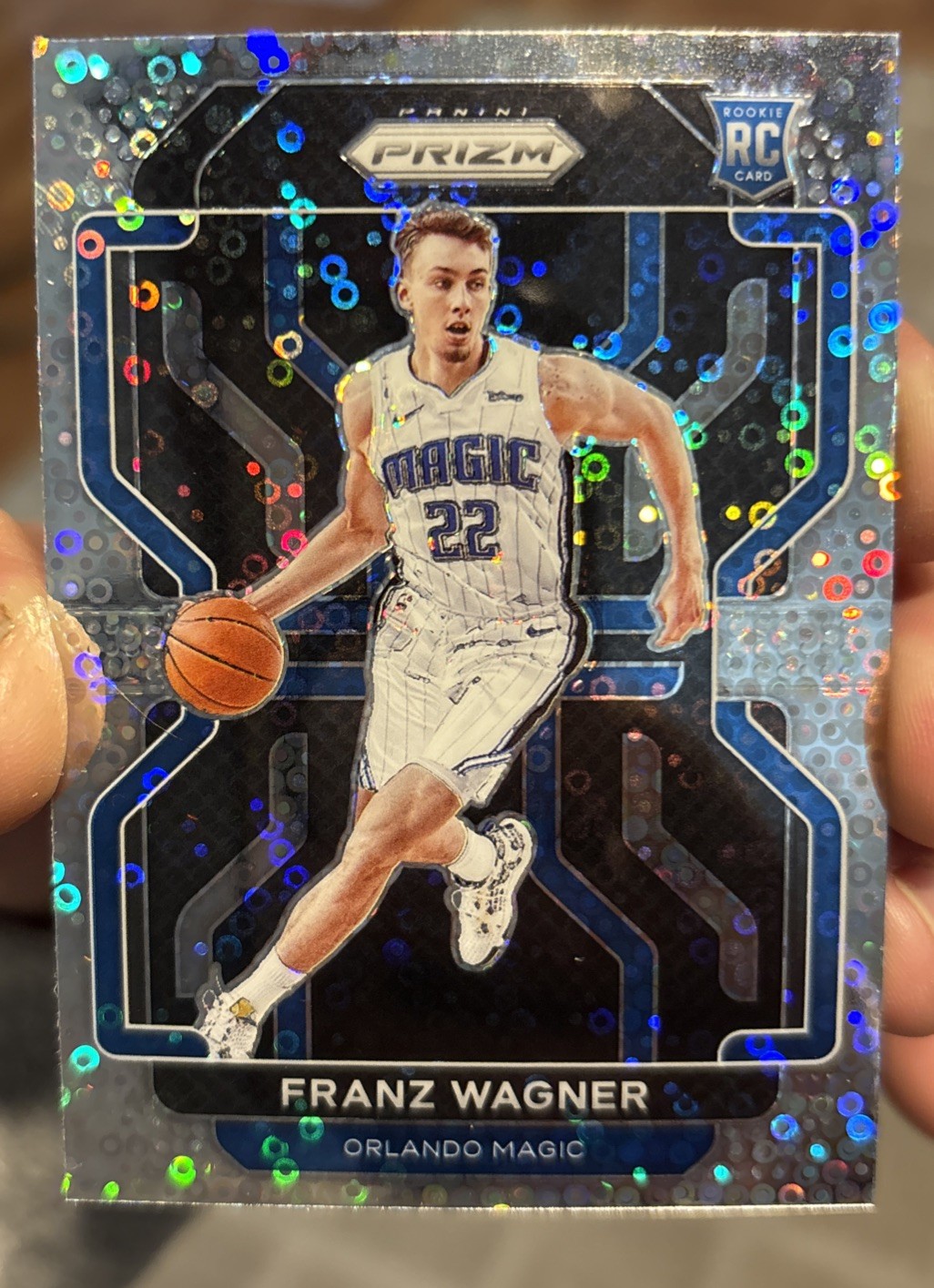 2021-22 Panini Prizm Fast Break Franz Wagner Silver Disco Prizm #310 Rookie RC