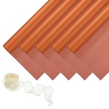 20 Bl&auml;tter Blumenverpackungspapier,22x22 Zoll mit Band,Orange