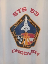 Vintage Official Nasa Space Shuttle Discovery STS 53 T-Shirt Large 1993 USA 