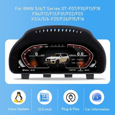 für BMW 5er F10 F11 F18 F25 F26 12.3'' LCD Cluster Digital Tacho Kombiinstrument