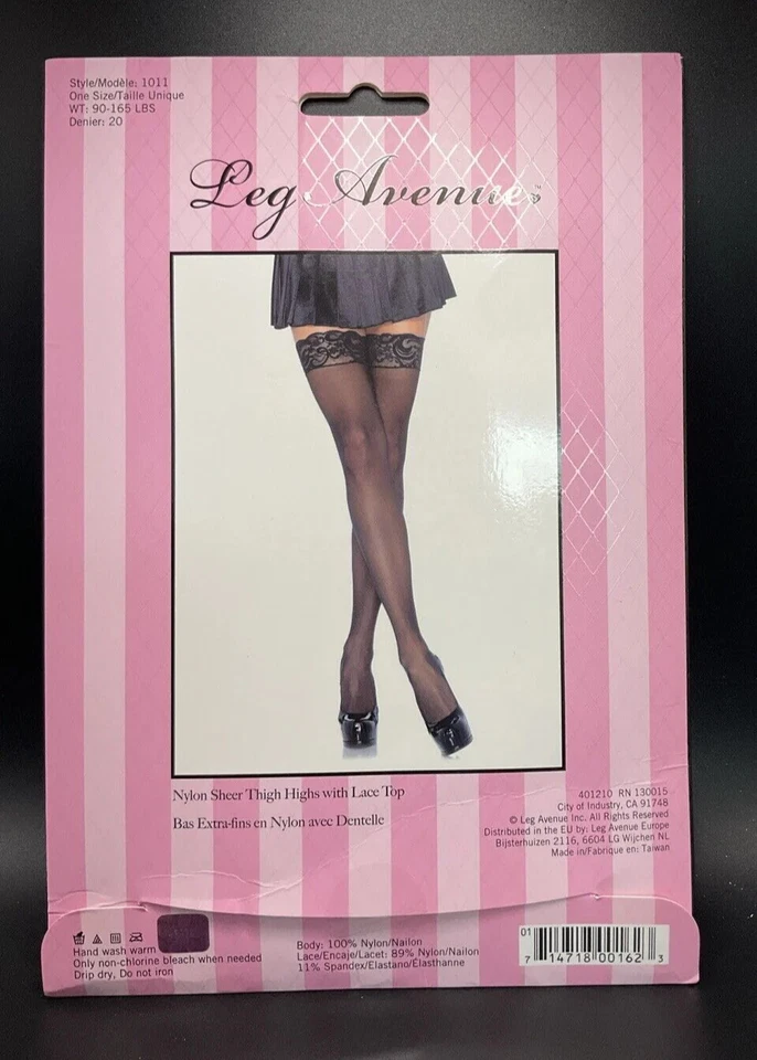 Top de encaje Leg Avenue transparente hasta el muslo 1011 - OS - negro Foto 3 de 3