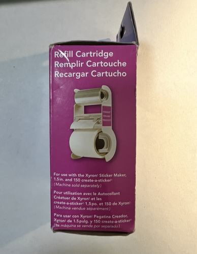 XYRON 1.5 "CREATE A STICKER MAKER & BRAND NEW 20 FT ADHESIVE REFILL (C12B) - Picture 5 of 8
