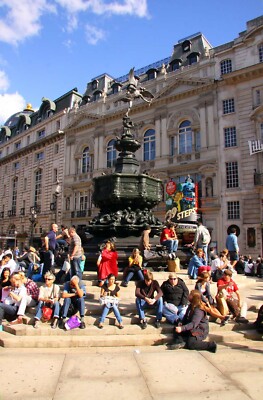 Foto 6x4 Die Statue des Eros im Piccadilly Circus Westminster um 2010