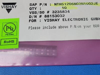 (2 PCS) NTHS1206N02N1002JE NTC Thermistor 10k 5% 1206 (3216 Metric)