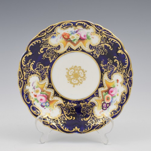 Stunning Coalport Porcelain Adelaide Tea & Coffee Cup & Saucer Trio c.1835 - Picture 12 of 13