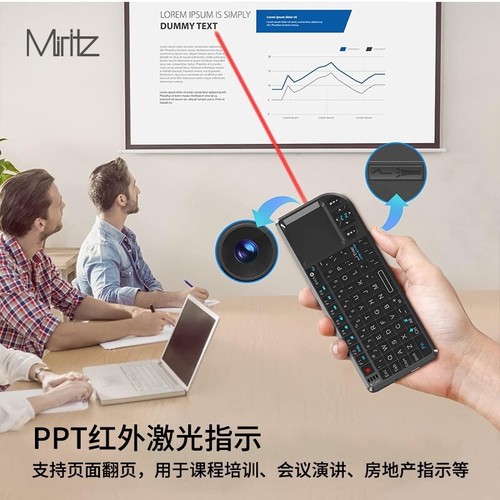 Mini Bluetooth& 2.4GHz Wireless Keyboard with Touchpad Mouse Combo Laser - Picture 4 of 4