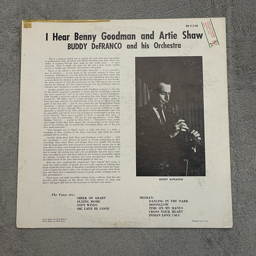 Buddy DeFranco And His Orchestra – I Hear Benny Goodman And Artie Shaw Panoramic - Picture 13 of 13