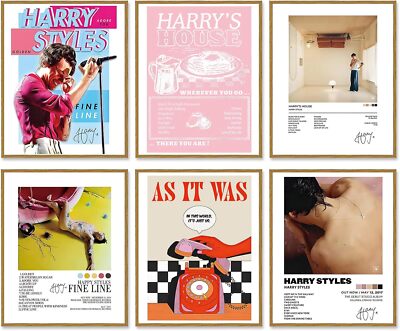 6x Harry Styles Leinwand-Drucke Ungerahmt Fan-Poster (20,3 x 25,4 cm) Bilder