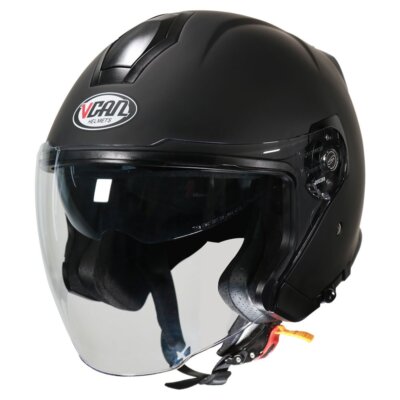 VCAN H586 Jethelm Motorradhelm uni matt schwarz