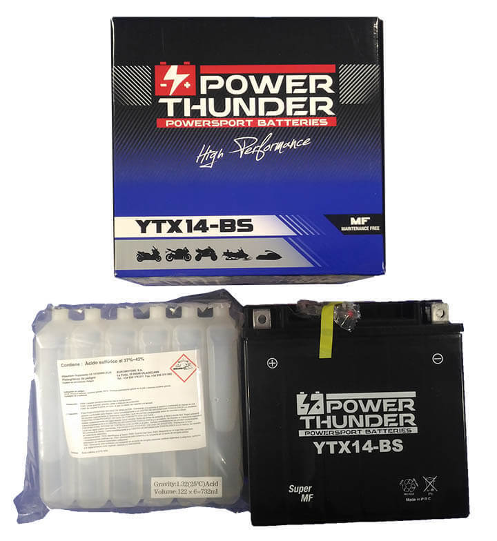 Batería YTX14-BS 12V 12Ah | Power Thunder | BTX14-BS | FTX14-BS |...