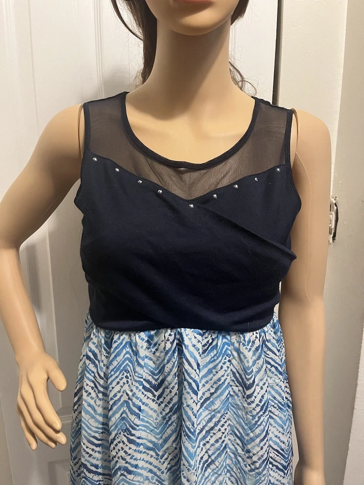 Speechless Party Dress Blue and White Size Girls 14 - Image 4 of 4